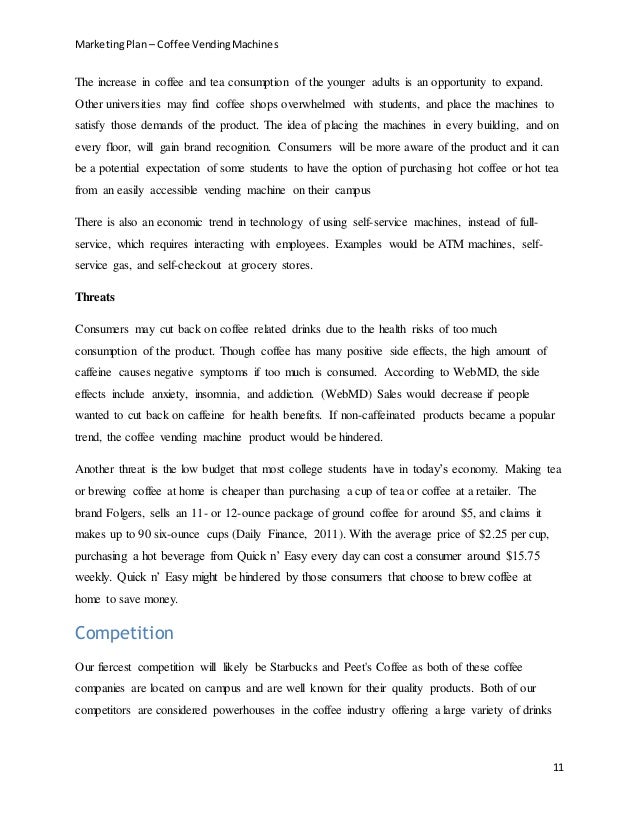 Marketing plancoffeevendingmachines