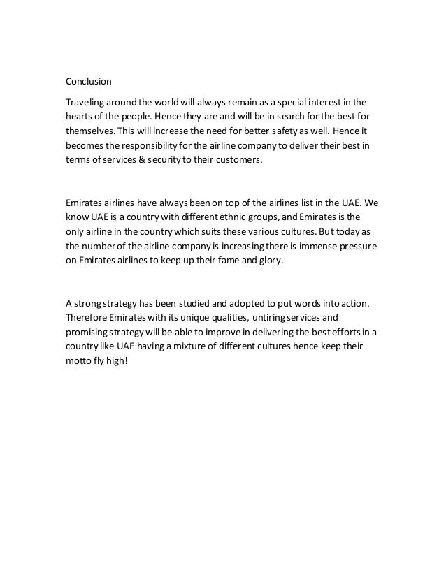 Emirates airlines essay
