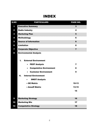 Marketing Plan Radio Mirchi