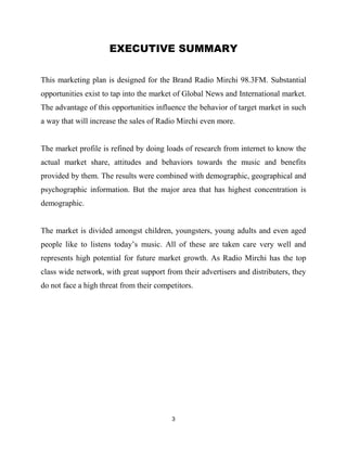 Marketing Plan Radio Mirchi