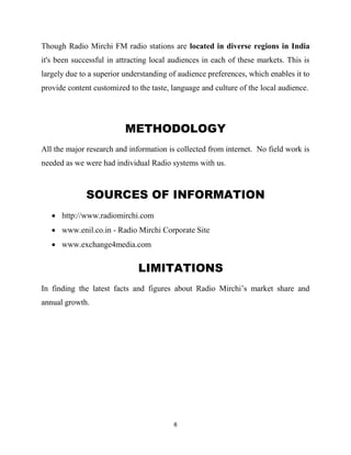 Marketing Plan Radio Mirchi