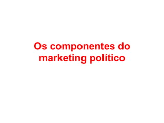 Os componentes do marketing político 