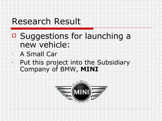 Marketing Research -- BMW Slide 35