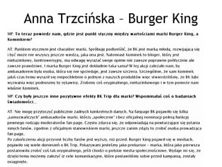 Anna Trzcińska – Burger King
 
