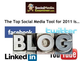 The Top Social Media Tool for 2011 is…
 