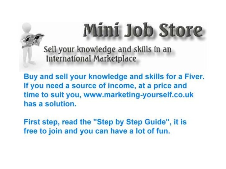 marketing yourself for a fiver has never been easier