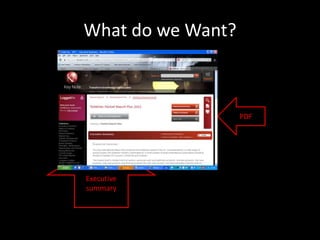 What do we Want?



                   PDF




Executive
summary
 