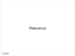 Relevance
 