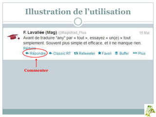 Illustration de l’utilisation
Commenter
 