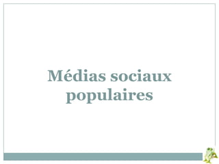 Médias sociaux
populaires
 