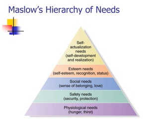 Maslow‘s Hierarchy of Needs
 