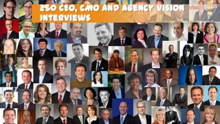 250 CEO, CMO and Agency Vision
Interviews

 