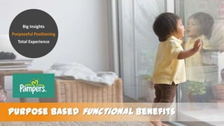 Big Insights

Purposeful Positioning
Total Experience

Purpose based functional benefits

 