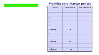 Escreva essa planilha no papel.
 