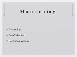Monitoring Grounding Self-Reflection Feedback system 