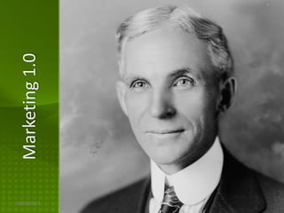 Marketing 1.0




                III Semana Acadêmica Unificada Fagoc
16/02/2013
                   Marketing 3.0 | Rafaela Namorato
 