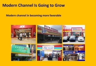 Modern Channel Is Going to Grow
Modern channel in becoming more favorable
 