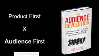Product First
X
Audience First
http://amzn.to/1OjOZko
 