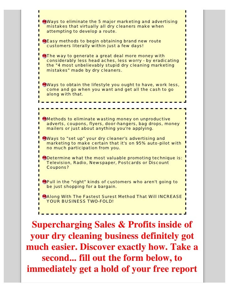 Marketing A Dry Cleaning Business
