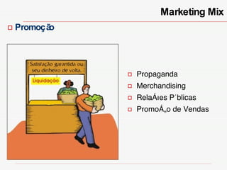 Promoção  Marketing Mix Propaganda Merchandising Relações Públicas Promoção de Vendas 
