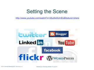 Setting the Scene http://www.youtube.com/watch?v=3SuNx0UrnEo&feature=share Marketing and Technology Mindset 14 th  July 2011 © 2011 Henmore Marketing and C W OODHOUSE  L TD 