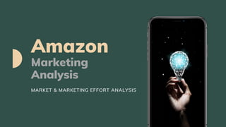Amazon
Marketing
Analysis
MARKET & MARKETING EFFORT ANALYSIS
 