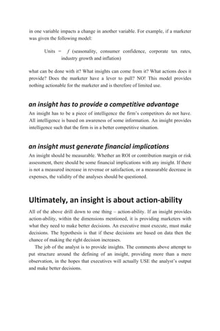 Marketing analytics a practical guide to improving consumer insights ...
