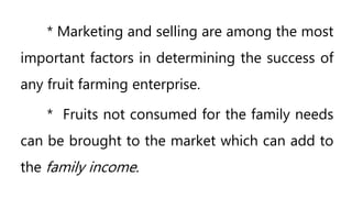 Marketing and Selling Fruits | PPTX