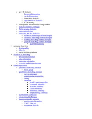 Marketing an overview