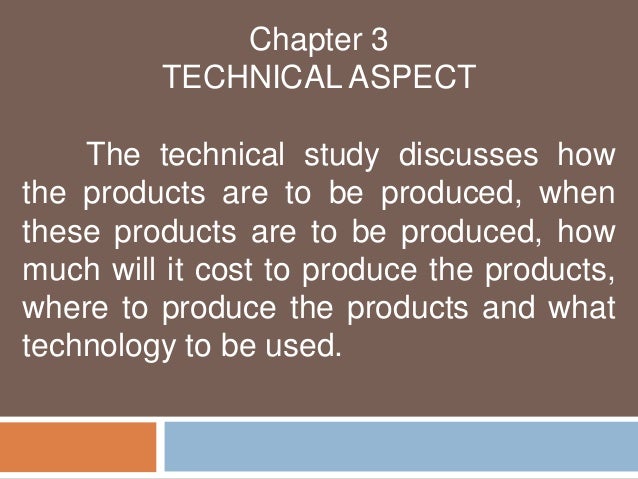 technical aspect in business plan example