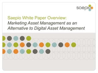 Saepio White Paper Overview: Marketing Asset Management as an Alternative to Digital Asset Management 