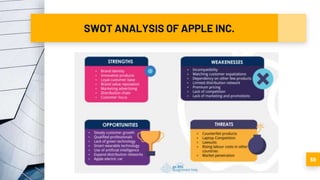 SWOT ANALYSIS OF APPLE INC.
59
 