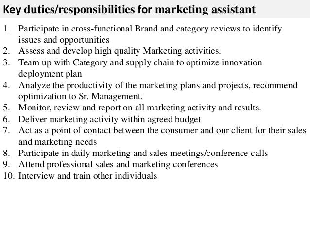 Marketing assistant resume