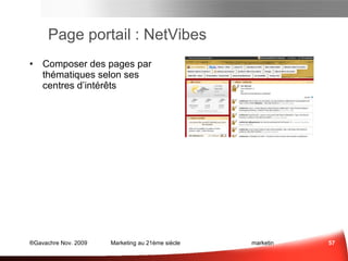 Quels KPIs pour quels objectifs?  Se rapprocher des clients et prospects? de quels clients et/ou prospects vous souhaitez vous rapprocher et dans quel but? Evaluez  le potentiel des différents nano-médias  sur lesquels vous souhaitez investir. Cette évaluation va reposer sur des indicateurs adaptés aux spécificités et contraintes du média “ Approcher” des leaders d’opinion ? Les qualifier pour  repérer les influenceurs qui présentent le plus de potentiel .  Attardez-vous sur des critères spécifiques selon les médias Pour les blogs :audience, popularité, nombre d’abonnés RSS / nombre de visiteurs, nombre de commentaires par billet…  Pour les micro-blogs :activité moyenne, nombre d’upate par jour, nombre de following / followers… Pour les réseaux sociaux :richesse du profil, ancienneté, nombre d’amis et d’amis d’amis… Accélérer la manœuvre? Surveillez les  indicateurs de performance fondés sur le potentiel d’influence :  pay-per-post pour les blogs,  pay-per-tweet pour les microblogs,  pay-per-acquisition pour les réseaux sociaux Sce : FredCavazza.net 5/08 Un peu de méthode 