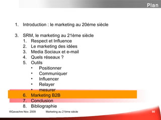 Comment gérer plusieurs rôles ? Dirigeant Manager Citoyen Twitter LinkedIn Facebook Citoyen Facebook ..2Business ..2Consumer ..2Citizen $ V e Individu Proches Facebook Public Privé (accès restreint) e #in Tout le monde a un (ou plusieurs) rôle(s)/projet(s) Les médias sociaux ont de la mémoire  ;-) Soyez authentique et responsable LinkedIn $ e Proposer du Travail Vendre des Produits, services, idées Ecouter $ Business2.. Business2.. Citizen2.. Les Questions à se Poser Communication Don (social) Vendre (économie) V e $ 