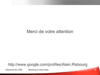 Contribuer (suite) Bloguer Blogger, TypePad, WordPress Microblogger Twitter Facebook LinkedIn, Viadeo, Xing… Publier bookmark (Delicious) Publier une expertise Squidoo, Knol Contribuer 