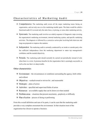 Marketing Audit Example.pdf Marketing audit | PDF