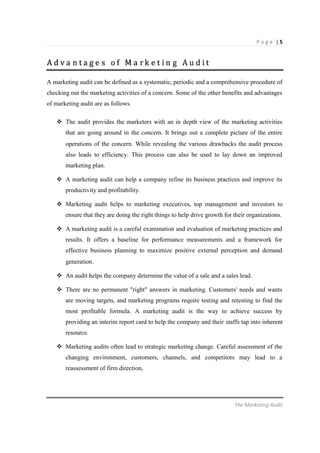 Marketing Audit Example.pdf Marketing audit | PDF