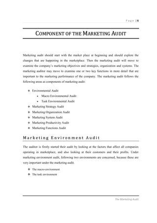 Marketing Audit Example.pdf Marketing audit | PDF