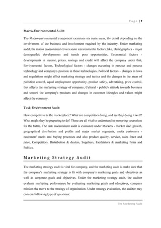 Marketing Audit Example.pdf Marketing audit | PDF