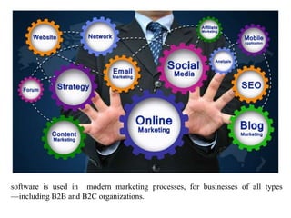 software is used in modern marketing processes, for businesses of all types
—including B2B and B2C organizations.
 