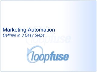 Marketing Automation Defined in 3 Easy Steps 