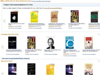 Screenshot of Mike’s Amazon.com
homepage




                                  68
 