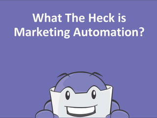 What The Heck is
Marketing Automation?

#RevEngine

@jonmiller

 