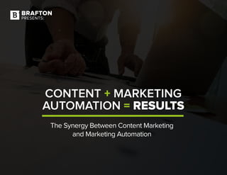 BRAFTON
PRESENTS:
CONTENT + MARKETING
AUTOMATION = RESULTS
The Synergy Between Content Marketing
and Marketing Automation
 