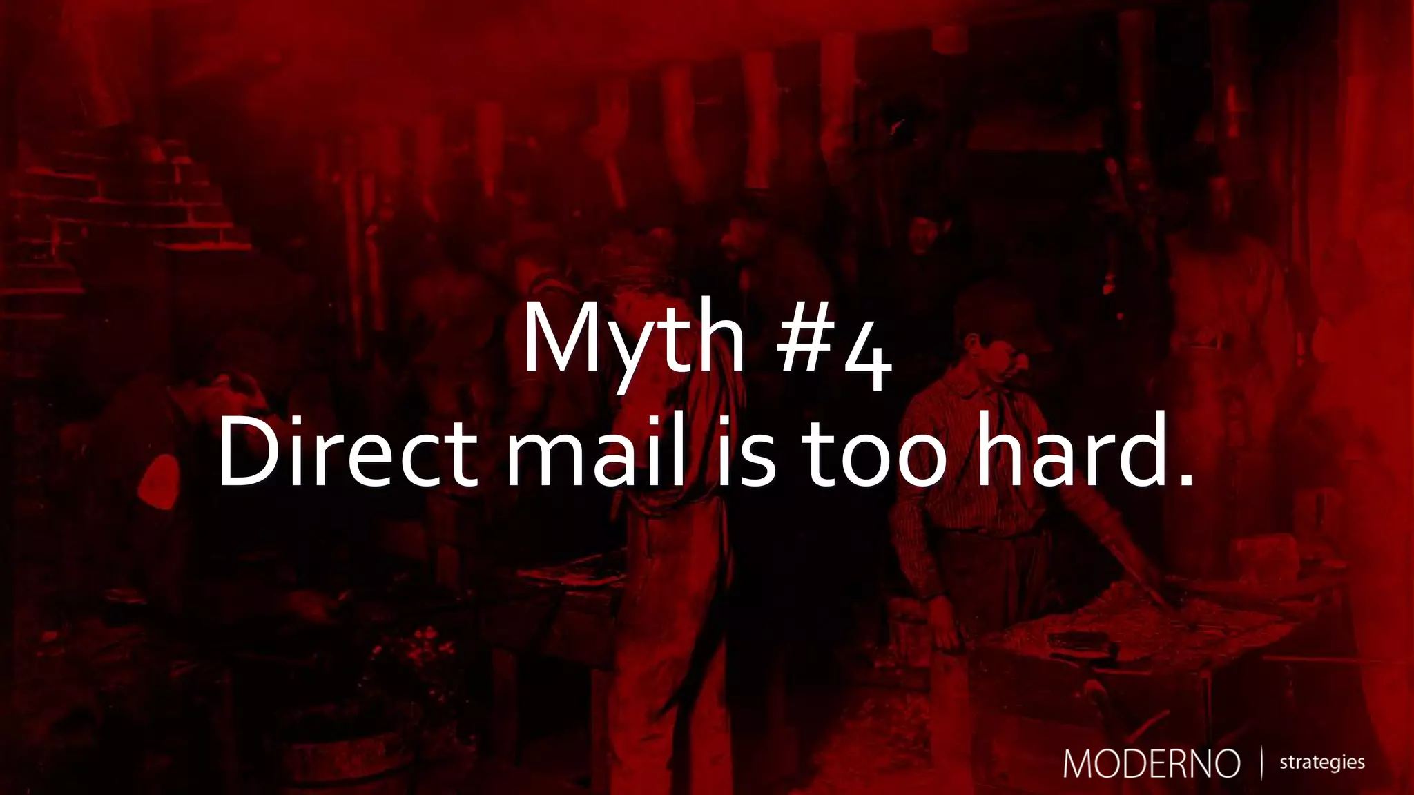 Myth #4
Direct mail is too hard.
 