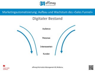 effimag Information Management AG, Wollerau
Marketingautomatisierung: Aufbau und Wachstum des «Sales Funnel»
Digitaler Bestand
 
