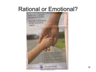 Marketing Basics - How can I satisfy customers?35Rational or Emotional?