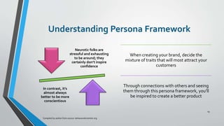 Understanding Persona Framework
Neurotic folks are
stressful and exhausting
to be around; they
certainly don’t inspire
con...