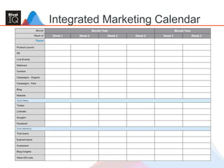 Integrated Marketing Calendar
 